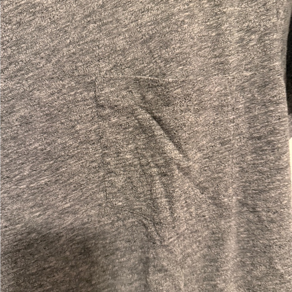 Gray Pocket Tee with Gold Trim - Picture 2 of 3